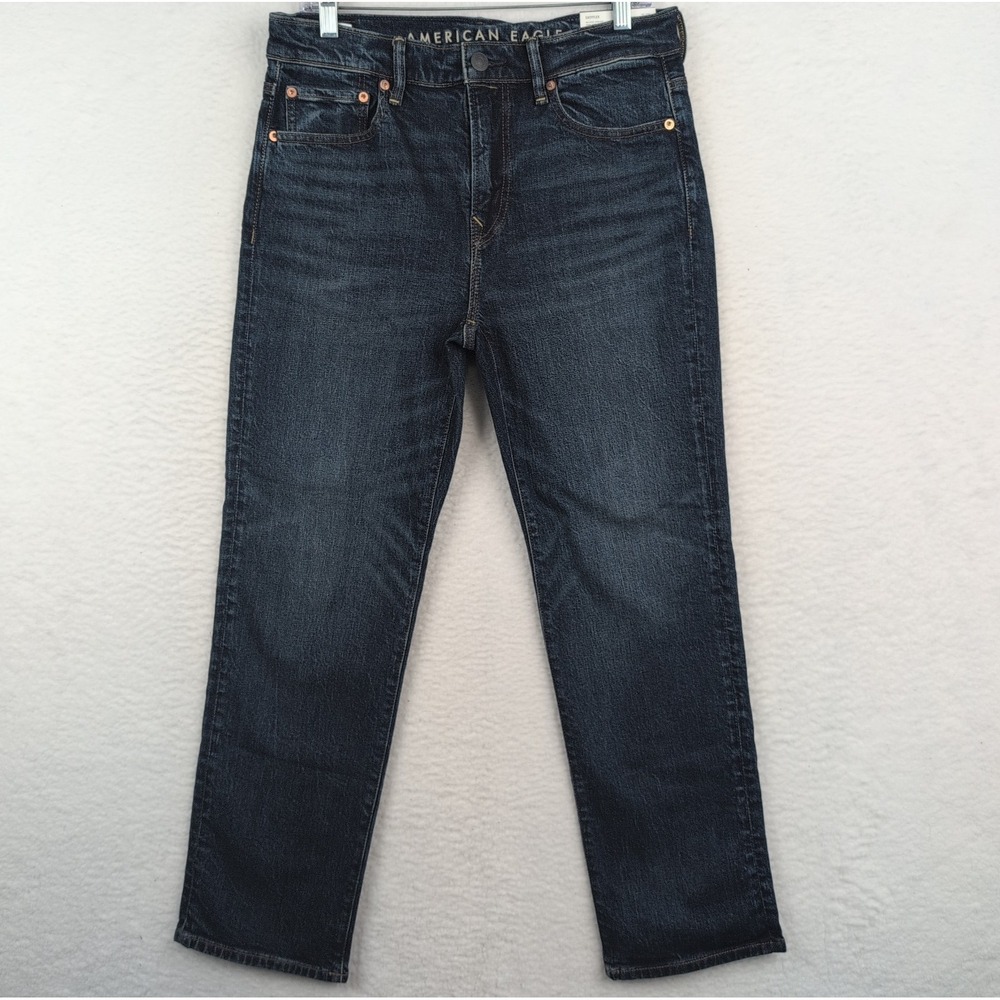 NWT American Eagle Relaxed Straight Jeans Men's 30x30 EasyFlex Stretch Denim